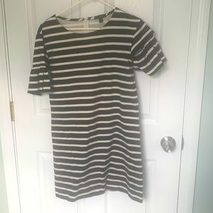 Jcrew dress size xs, navy and white striped. 100% cotton